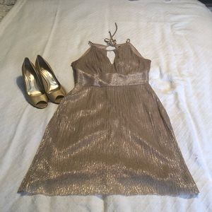 Gold shimmering dress